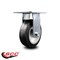Service Caster 6 Inch Heavy Duty Top Plate Rubber on Aluminum Rigid Caster with Ball Bearing SCC-35R620-RAB - alternate 2